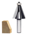 Chamfer Router Bit 1/2 Shank, 22.5 Degree Carbide 2-Flute Chamfer Cut, Edge
