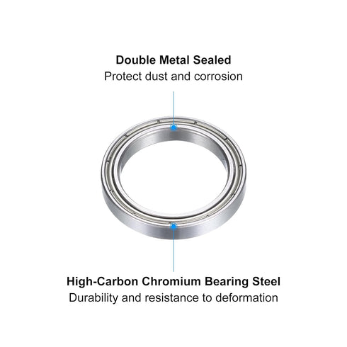 uxcell 6704ZZ Deep-Groove Ball Bearings, 10 Pcs for Hard Drive, Carbon Chromium Steel