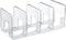SAYEEC Acrylic File Sorter, Clear File Holder, Sturdy Desktop Organizer for Envelopes, Mail, and Notebook (4 Sections)