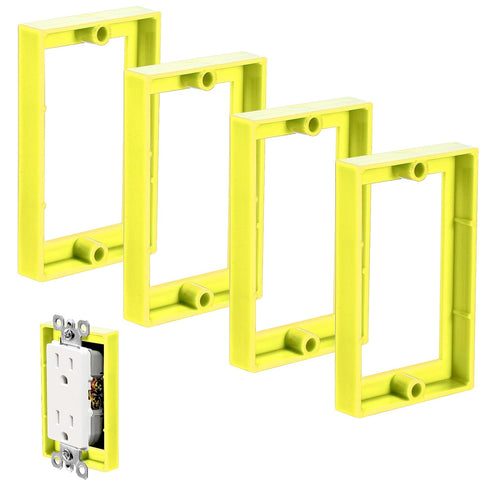 4pcs Single Gang Outlet Box Extender, 1/2 Inch Electrical Outlet Extender for Electrical Box and Switches