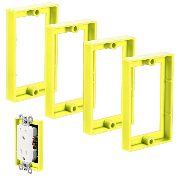 4pcs Single Gang Outlet Box Extender, 1/2 Inch Electrical Outlet Extender for Electrical Box and Switches