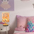Fustylead Hippie Orange and White Daisy Flowers Bedside Table Lamps with USB Port for Bedroom Lamp Small Nightstand
