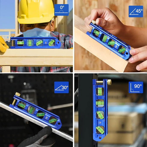 WORKPRO Conduit Bending Level, Magnetic Torpedo Level, Pipe Level, Aluminum Alloy Construction, 6.3-inch