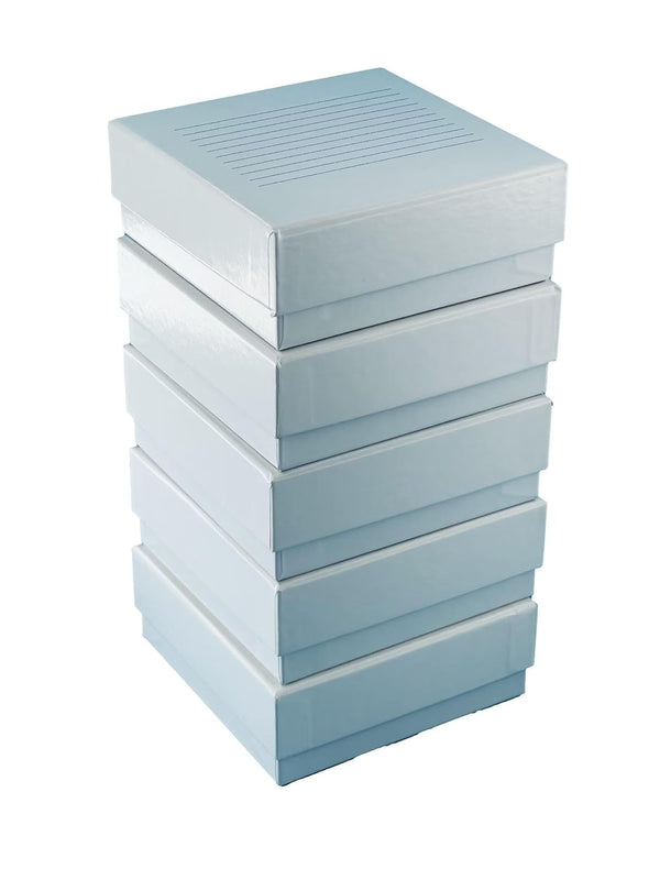 LUERFLE 100 Well Cardboard Freezing Box, Pack of 15 with Pre-assembled Compartments