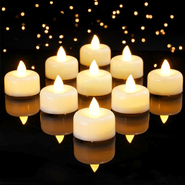 Amagic 12 Pack Timer Tea Lights Candles Battery Operated Candles with 6H