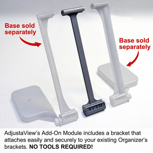 Ultimate Office AdjustaView 10-Pocket Desk Reference Organizer Add-On with Easy-Load Pockets (Colored Pockets)