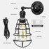 2pack, LYOOWNG Plug in Wall Sconces Industrial Wall Lamp with Plug in Cord, Farmhouse Wall Sconces, Wire Cage Wall