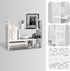MASAKA B&W Desktop Organizers with Shelves, Adjustable WPC Display Shelf for Office Desk, Makeup Shelf, White