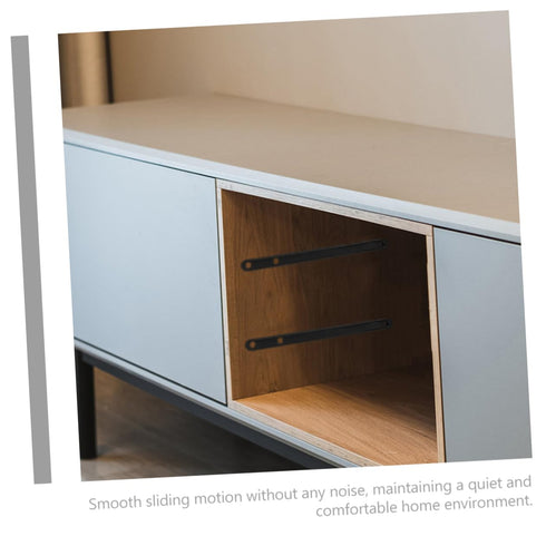 2pcs Artibetter Side Mount Drawer Slides Smooth Glide Drawer Guides Under for Bedside Cabinets Wardrobes and Dressers
