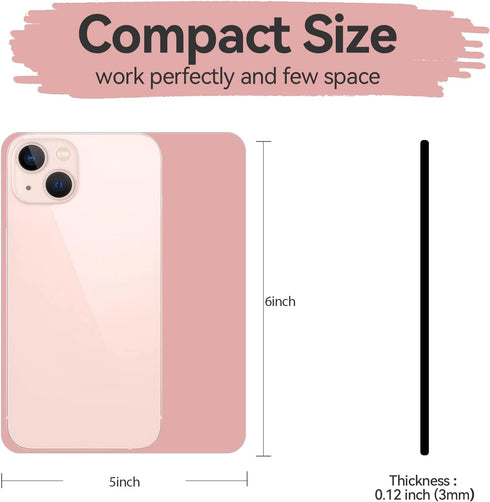 Small Rectangular Mouse Pad, Portable Waterproof Mini Mouse Pad with Non-Slip Glue Base, Dark Pink 5x6 inches