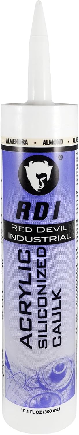 Red Devil 08462I RD Pro Construction Grade Siliconized Acrylic Sealant, 10.1 oz, Almond