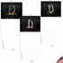 The Best Card Company - 10 Initial Letter D Assorted Blank Notecards, Floral Monogrammed Stationery
