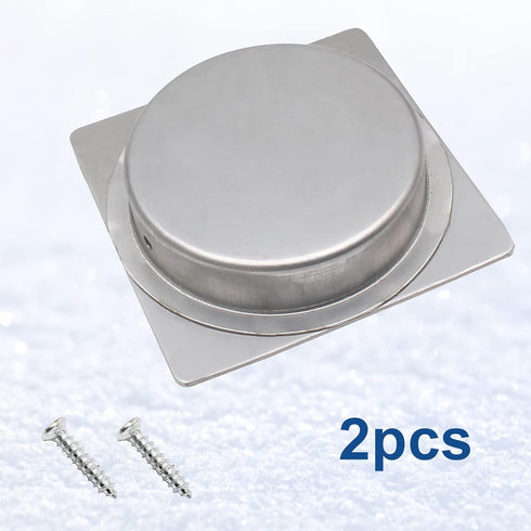 2 Pack 50 x 50MM Recessed Flush Pulls, Stainless Steel Square Invisible Flat Finger Pull for Sliding Door