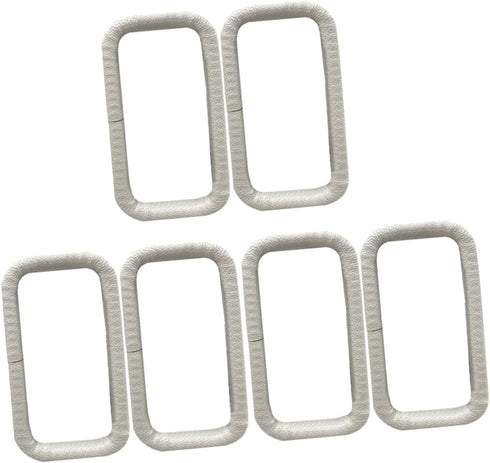 OSALADI 6 Pcs Gutter Cleaner - Drain Nozzle Sleeve, Gutter Brush, Downspout Guard, End Caps, White Metal Rubber