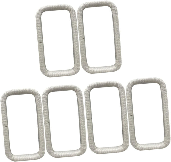 OSALADI 6 Pcs Gutter Cleaner - Drain Nozzle Sleeve, Gutter Brush, Downspout Guard, End Caps, White Metal Rubber