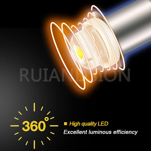 Ruiandsion 2pcs P13.5S LED Bulb, 3-18V COB 0.5W Upgrade for Flashlight Torch Work Lights, White