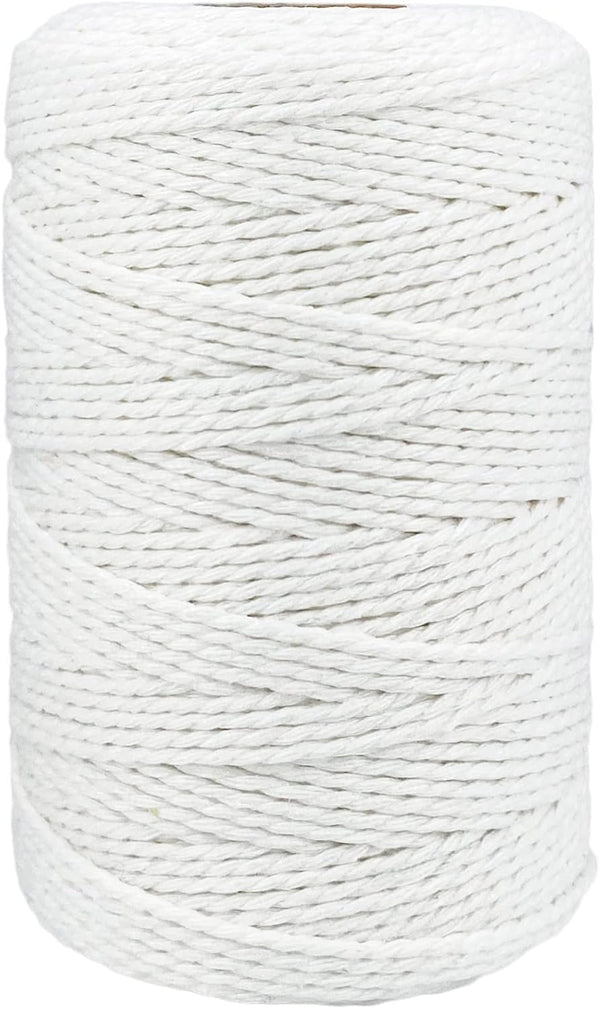 Butchers Twine String, 500 Feet Natural Cotton Twine for Cooking, Crafts, Roasting, Gift Wrapping, Gardening