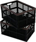 Lesbin 2-Pack 42 L Plastic Staking Folding Storage Basket Crates, Extra Large Plastic Crate Storage