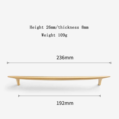 Ryanang 192mm) Gold Brass Drawer Knobs, Door Kitchen Hardware Cupboard,Bedside Cabinet Chest of Drawers Wardrobe