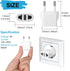 12 Pack European Plug Adapter, US to Europe Plug Adapter, European Adapter Type C Plug Adapter, Travel Adapter Europe, European Outlet Wall Plug Adapter Power Converter (White)