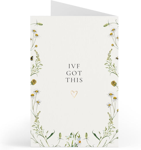 IVF Affirmation Greeting Card Inspirational Fertility Support Card with Positive Quotes - Encouragement Card for IVF