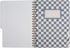 Fringe Studio Large Tab Notebook, Neutral Checks, Flexible Paperback Cover, 5 Subject, 180 Lined Pages, 7.25" x 10"
