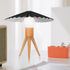 Ipetboom 2pcs 31cm Umbrella Pleated Lamp Shades for Table and Floor Lamps Fabric Black and White Diameter for Living