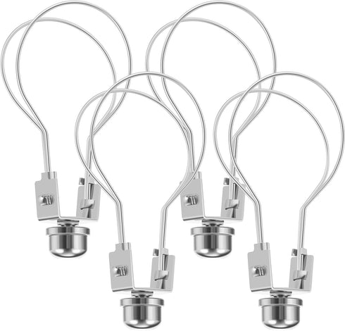 Abizarch 4Pcs Bulb Bulb Bulb Light Clip Metal Lamp Shade Holder Heavy-Duty Light Clamp Gold/Black/Silver Lamp Shade