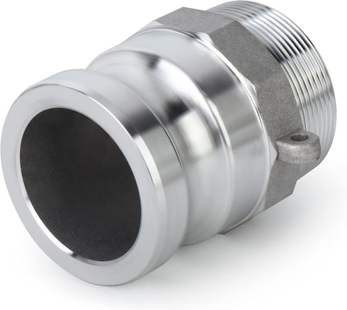 TAISHER 2PCS Global Type F Aluminum Cam & Groove Hose Fittings,1-1/2" Plug x 1-1/2" NPT Male by TAISHER