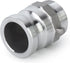 TAISHER 2PCS Global Type F Aluminum Cam & Groove Hose Fittings,1-1/2" Plug x 1-1/2" NPT Male by TAISHER