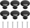 Kare & Kind 6X Round Cabinet Knobs, Matte Black Pulls for Kitchen Drawers, Cupboards, DIY Home Improvement