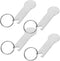 DOITOOL 4PCS Stainless Steel Shopping Cart Token Keychain Set Bottle Opener Portable