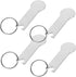 DOITOOL 4PCS Stainless Steel Shopping Cart Token Keychain Set Bottle Opener Portable