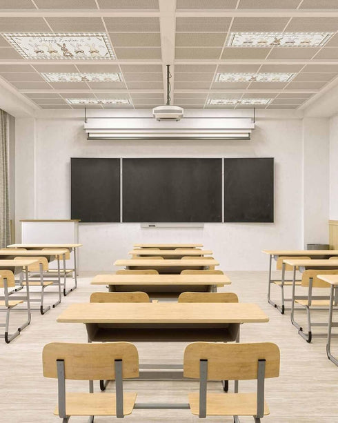 Velvessentia 3 Pack, 4x2 Fluorescent Light Covers for Ceiling Lights Happy Easter Magnetic Classroom Light Covers Feet