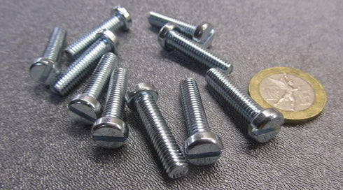 K-mac Zinc Plated Cheese Head Slotted Machine Screws FT M6 x 1 mm