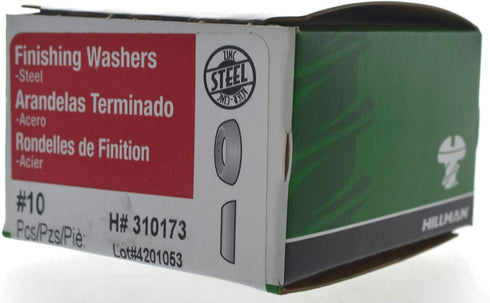 Hillman 310173 Number-10 Countersunk Finish Washer, 100-Pack, Nickel