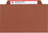 Smead Pressboard Classification File Folder with SafeSHIELD Fasteners, 1 Divider, 2" Expansion, Legal Size, Red, 10 per