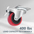 POWERTEC 2 Inch Swivel Caster Wheels, Set of 4, 400 lbs Load, Heavy Duty Plate Casters