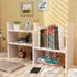 Expandable Wood Desktop Bookshelf - Adjustable Office Storage Rack, Display Shelf for Supplies