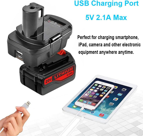 Converter for Black&Decker/Porter Cable/Stanley to Ryobi Battery Adapter for Power Tools