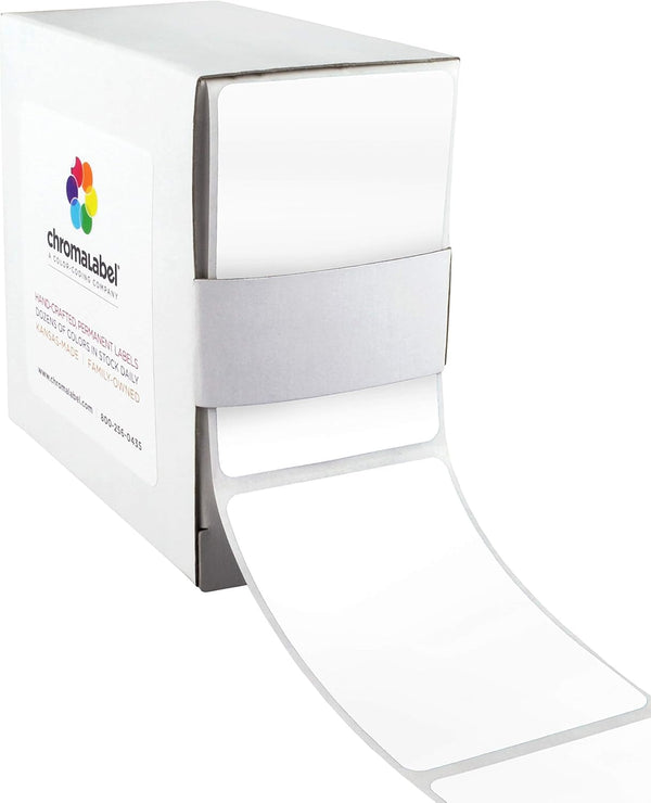 ChromaLabel 2 x 3 inch Permanent Color Code Rectangle Labels, 100 Stickers per Dispenser Box