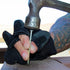 Universal Series Glove with 3 Finger Retractable Feature, Fast Access Work & Safety Gloves (Black)