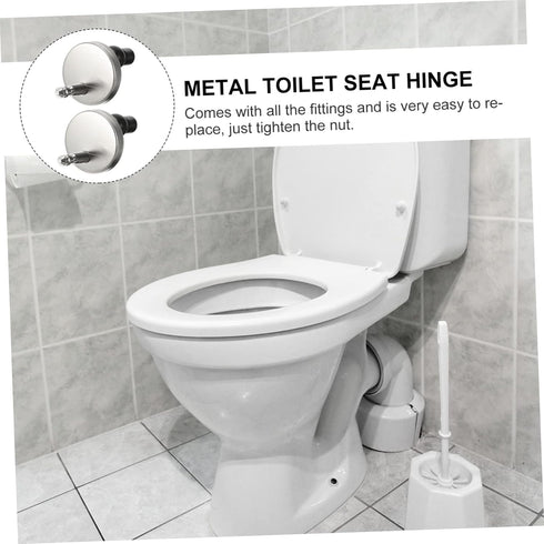 ARTIBETTER Toilet Seat Hinges Replacement Kit with Quick Release Fixings and Bolts for Standard Toilet Seat Accessories