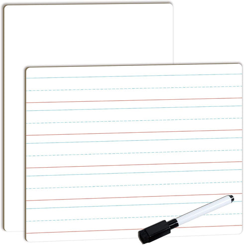 Dry Erase Lined Whiteboard for Kids, White Board with Lines for Writing, Handwriting Practice Board for School Supplies