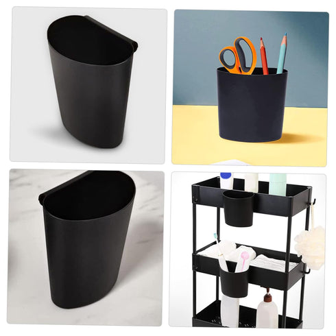 4pcs Set Portable Small Hanging Basket Storage Bin for Home Store Living Room Rolling Cart Accessories