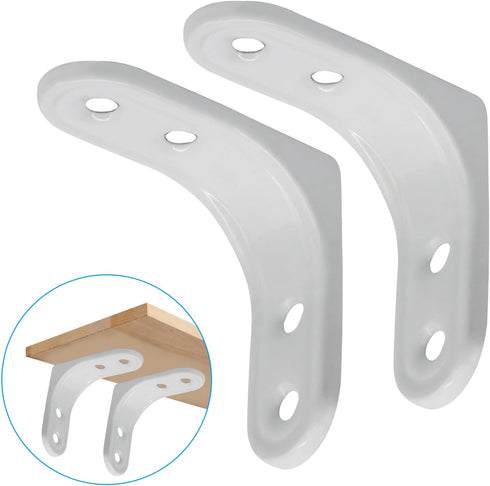 Moicstiy 8 2 Inch Pcs L Brackets, Corner Braces with Screws for Shelves Support, Cabinet Hardware, Furniture Repair