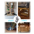 Skelang 4 Pcs 1 Inch Side Mounting Casters - TPE Swivel Plated Wheels for Baby Bed, Carts, Kitchen Cabinet