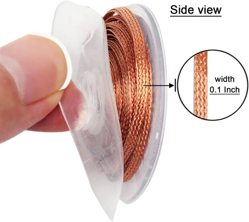 Solder Wick Braid, 10ft Length Desoldering Wick Remover Tool, No-Clean Soldering Wick Wire Roll