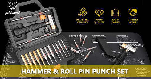 Set,Brass Set Set Set Hammer Set Pridefend Punch Punch and Roll Pin Punch Made of Solid Material Including Steel Pin