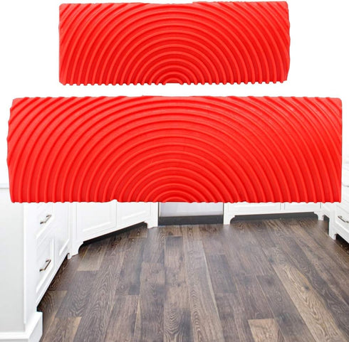 Durable Red Cylinder Rubber Wood Grain Effect Painting Tool, 2Pcs/Set for House Office